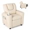 Sponge PU Wood PP Kids Recliner Chair with Adjustable Backrest, Footrest and Firm Cushion